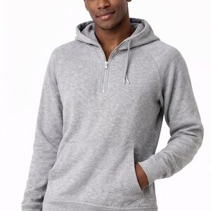 Men’s Sustainable Grey Half Zip Hoodie XL Like New